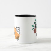 Katze und Pflanze Tasse (Zentrum)