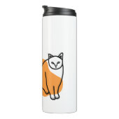 Katze und Pflanze Thermosbecher (Nach rechts gedreht)