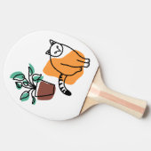 Katze und Pflanze Tischtennis Schläger (Seitenansicht)