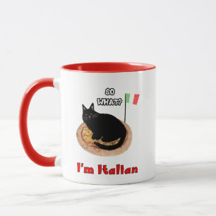 Katze und Pizza Tasse