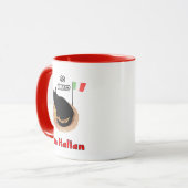 Katze und Pizza Tasse (Vorderseite Links)
