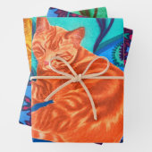 Katze und Quilt Geschenkpapier Set (Beispiel)