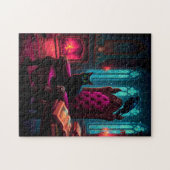Katze und Rabe Poe Stimmung Puzzle (Horizontal)