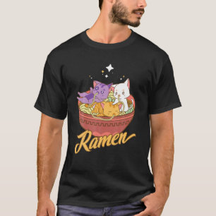 Katze und Ramen Japanische Katze Kawaii Tokyo Anim T-Shirt