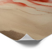 Katze und Rose 1 Poster (Ecke)