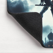 Katze und Rotzunge auf einem Broomstick Mousepad (Ecke)