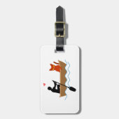 Katze und Ruderer auf dem Schiff Funny Whimsical P Gepäckanhänger (Vorderseite vertikal)