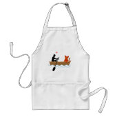 Katze und Ruderer auf dem Schiff Funny Whimsical P Schürze (Vorne)