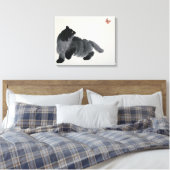 Katze und Schmetterling Leinwanddruck (Insitu (Schlafzimmer))