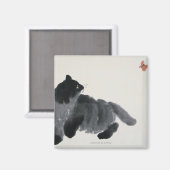 Katze und Schmetterling Magnet (Vorderseite/Rückseite)