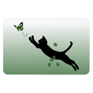Katze und Schmetterling Magnet