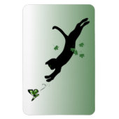 Katze und Schmetterling Magnet (Vertikal)