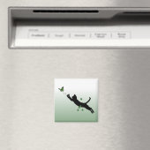Katze und Schmetterling Magnet (In Situ (Geschirrspüler))