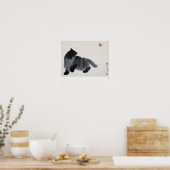 Katze und Schmetterling Poster (Küche)