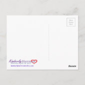 Katze und Schmetterling Postkarte (Rückseite)