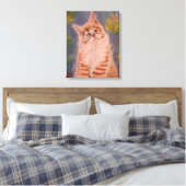 Katze und Schmetterling Stretchierte Leinwand druc (Insitu (Schlafzimmer))
