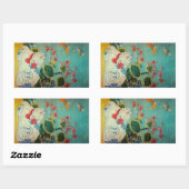 Katze und Schmetterling, Suzuki Harunobu Rechteckiger Aufkleber (Blatt)