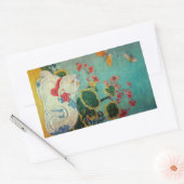 Katze und Schmetterling, Suzuki Harunobu Rechteckiger Aufkleber (Umschlag)