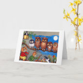 Katze und Schüssel, Louis Wain Karte (Gelbe Blume)