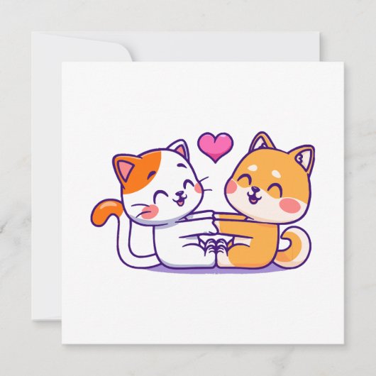 Katze und Shiba Inu (Vorderseite)