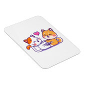Katze und Shiba Inu Magnet (Rechte Seite)