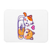 Katze und Shiba Inu Magnet (Horizontal)