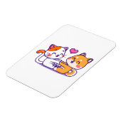 Katze und Shiba Inu Magnet (Linke Seite)