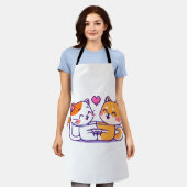 Katze und Shiba Inu Schürze (Getragen)