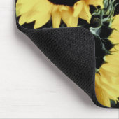 Katze und Sonnenblumen Mousepad (Ecke)