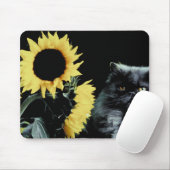 Katze und Sonnenblumen Mousepad (Mit Mouse)