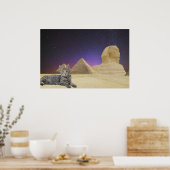 Katze und Sphinx. Poster (Küche)