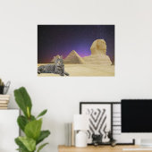 Katze und Sphinx. Poster (Heimbüro)