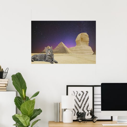 Katze und Sphinx. Poster (Heimbüro)