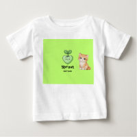 Katze und Spross Cartoon-Design T-Shirt