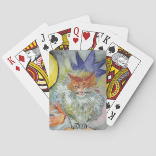 Katze und Stern Spielkarten