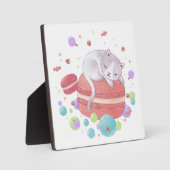 Katze und Süßigkeiten Fotoplatte (Vorderseite)