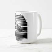 Katze und Treppe Kaffeetasse (VorderseiteRechts)