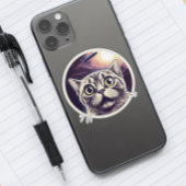 Katze und UFO Aufkleber