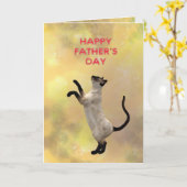 Katze und Vater von Siam Karte (Gelbe Blume)