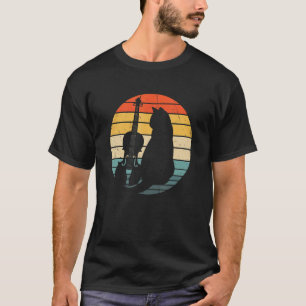 Katze und Violine Musikinstrument Lustiges Kätzche T-Shirt