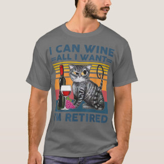 Katze und Wein kann ich alles Wein woll im Ruhesta T-Shirt