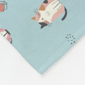 Katze und Weinvlies Fleecedecke (Ecke)