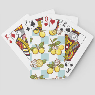 Katze und Zitrone Spielkarten