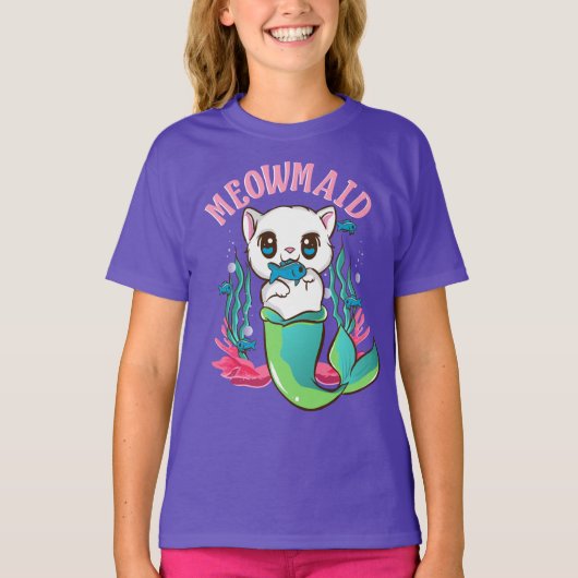Katze Unicorn T-Shirt (Vorderseite)