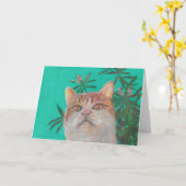 Katze unter Baumkarte Karte (Gelbe Blume)