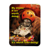 Katze unter dem Candy Ecket Magnet (Vertikal)