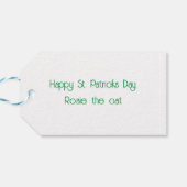 Katze Unter dem Regenbogen St. Patricks Day Gesche Geschenkanhänger (Rückseite Horizontal)