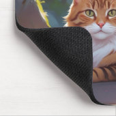 Katze unter dem Sakura-Baummousepad Mousepad (Ecke)