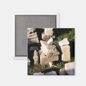 Katze unter den Ruinen Magnet (Vorderseite/Rückseite)