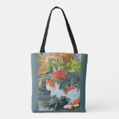 Katze unter einem blühenden Busch Tasche (Rückseite)